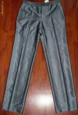 Pantaloni barbatesti ZARA Man,eleganti, gri lucios, marimea 52 si 54, model pana - REDUCERE!!!! foto