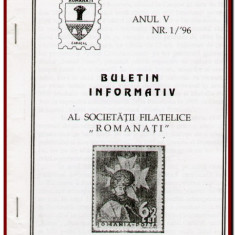 Buletin Informativ al Societatii Filatelice Romanati, Caracal Nr. 1 / 1996