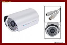 Camera video de supraveghere color pentru exterior cu 36 LED, infrarosu, 420 linii tv, lentila 3.6mm, suport si alimentator inclus , livrare gratui foto