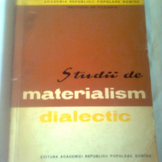 STUDII DE MATERIALISM DIALECTIC