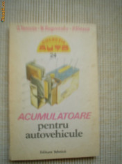 Acumulatoare pentru autovehicule carte auto tehnica ilustrata foto alb negru foto