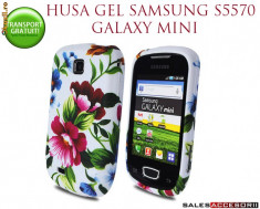 HUSA GEL - SILICON MODEL FLORI SAMSUNG S5570 GALAXY MINI - TRANSPORT GRATUIT foto