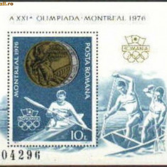 Romania 1976 - MEDALII J.O. DE VARA MONTREAL, colita nestampilata, Z22