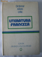 Literatura franceza (dictionar istoric , critic) foto