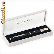 Laser Pointer verde 100 mW cu capat stelar 3 D si cutie protectie +baterii gratis foto