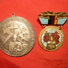 2 Medalii -Spartakiada Armatelor Prietene 1958 -DDR