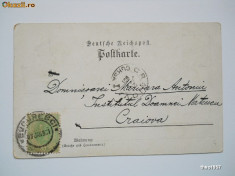 RAR!!!CP tip felicitare,Deutsche Reichspost,circulata,1901! foto