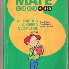 (C1102) ARITMETICA, ALGEBRA, GEOMETRIE DE DAN BRANZEI, DAN SI MARIA ZAHARIA, EDITURA PARALELA 45, BUCURESTI, 2004, CLASA A VI-A, PARTEA I