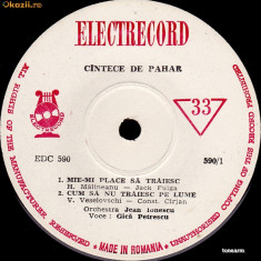 Gica Petrescu - Cintece De Pahar / Cantece De Pahar (7")