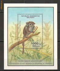 Madagascar.1988 Fauna din Parcul National Tsimbazaza:Maimute-Bl. ED.408 foto