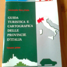 GUIDA TURISTICA CARTOGRAFICA DELLE PROVINCIE D' ITALIA vol 1 harta italia turism
