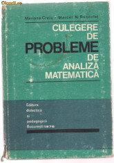 6A(58) Mariana Craiu _Marcel N Rosculet-CULEGERE DE PROBLEME DE ANALIZA MATEMATICA foto