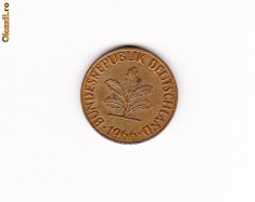 Monede Germania 1966 J - 5 Pfennig foto
