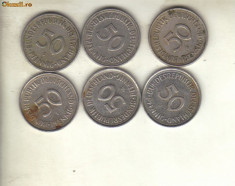 bnk mnd RFG , Germania , monede 50 pfennig , diversi ani, diverse monetarii foto