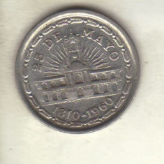 bnk mnd Argentina 1 peso 1960 , comemorativ 1810-1960