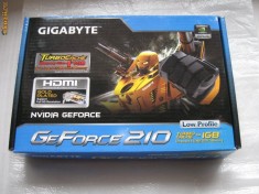 Placa video &amp;quot;NOUA&amp;quot; - Gigabyte GeForce 210 1024MB DDR3 Turbo Cache (GV-N210TC-1GI) foto