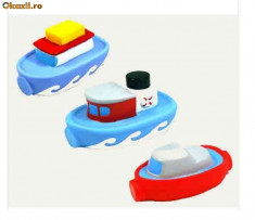 Set 3 Nave, vaporase, de cauciuc, magnetice, jucarie ideala pentru imbaierea copiilor, baie, copii, jucarii foto