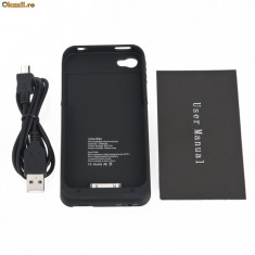 Baterie Husa Iphone 4 Iphone 4S 1900mAh External Backup Battery pentru Iphone 4 4S foto