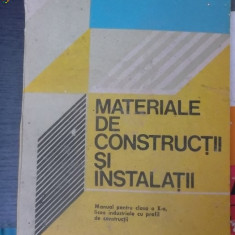 MATERIALE DE CONSTRUCTII SI NSTALATII