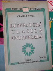 LITERATURA CLASICA UNIVERSALA -CLASELE V-VIII -VOL.2 foto