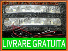 DRL (LUMINI DE ZI) TYPER 5-LED 1W - 191mm x 29mm foto