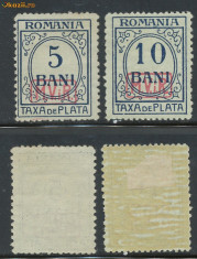 RFL 1918 Ocupatia germana in Romania serie neuzata 2 timbre sursarj MViR porto filigran PR foto
