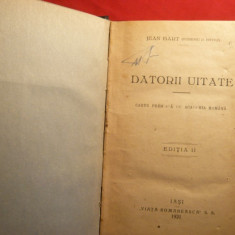Jean Bart - Datorii Uitate - Ed. IIa 1921