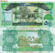 SOMALILAND 5.000 shillings 2011 UNC!!! foto