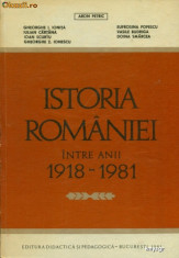 ISTORIA ROMANIEI INTRE ANII 1918-1981 - ARON PETRIC foto