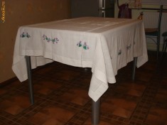 Fata de masa tesuta la razboi si brodata manual foto