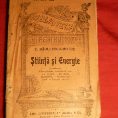 C.Radulescu-Motru - Stiinta si Energie -BPT cca. 1935