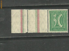Germania 1921 - UZUALE, timbru nestampilat cu TABS, N60 foto