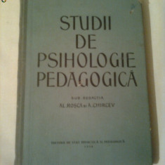 STUDII DE PSIHOLOGIE PEDAGOGICA ~ AL.ROSCA & A.CHIRCEU