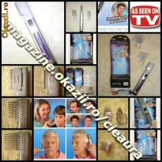 APARAT de TUNS PAR BARBA MUSTATA PERCIUNI + CADOU BATERII MICRO TOUCH TURBO de INALTA PERFORMANTA the Mistake-Proof&amp;#039; Hair Trimmer AS SEEN ON TV foto