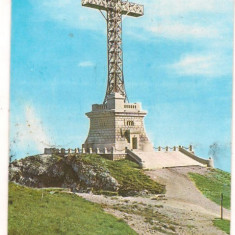 carte postala(ilustrata)-BUCEGI-Monumentul eroilor de pe Caraiman