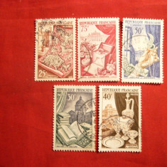 Serie- Productia de Lux 1954 Franta ,5 val.stamp.