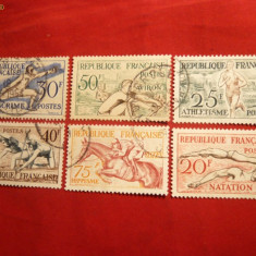 Serie- Sport- Olimpiada Helsinki 1953 Franta ,6 val.stamp.