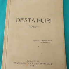 DIMITRIE DUMBRAVA - DESTAINUIRI ( POEZII ) , 1938 *