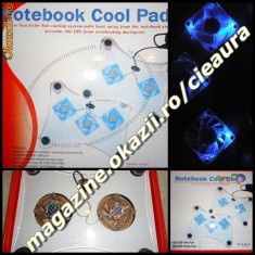 NOTEBOOK COOL PAD MASUTA SUPORT RACIRE LED LAPTOP 2 VENTILATOARE MASA NETBOOK