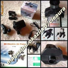 POMPA ELECTRICA AUTO AER pentru UMFLAT DEZUMFLAT SALTEA GONFLABILA SALTELE BARCI COLACE GONFLABILE ALIMENTARE 12 V / 220 V POMPE ELECTRICE foto