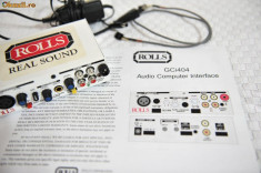 Rolls interfata audio computere GCi404 microfon XLR foto