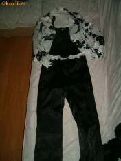 costum saten sacou pantalon si top mas 38 superbeee foto