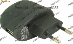 Incarcator USB, 220V, 5V, 0,5A - 112967 foto