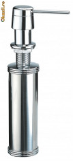Dozator Sapun / Dispersor detergent INOX de lux instalare pe chiuveta bucatarie sau pe blat 35mm-45mm foto