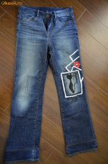 BLUGI JEANS DAMA ZARA PICTATI MANUAL UNICAT MASURA M 28 foto