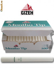 Tuburi Gizeh Silver Tip Menthol 100 foto