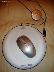 Mouse A4Tech nb-57d Wireless fara baterii Silver magic magnetism optic foto
