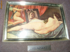 TABLOU VECHI ,Decorativ, ,NUD,Venus si Cupidon - Diego Velazquez foto