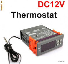 Termometru digital cu termostat alimentare la 12V foto