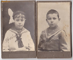 Lot 2 fotografii adolescenti pe carton tare,frati cercetasi,perioada interbelica foto